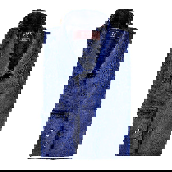 Kensington Paisley Jacquard Shirt – Navy Blue