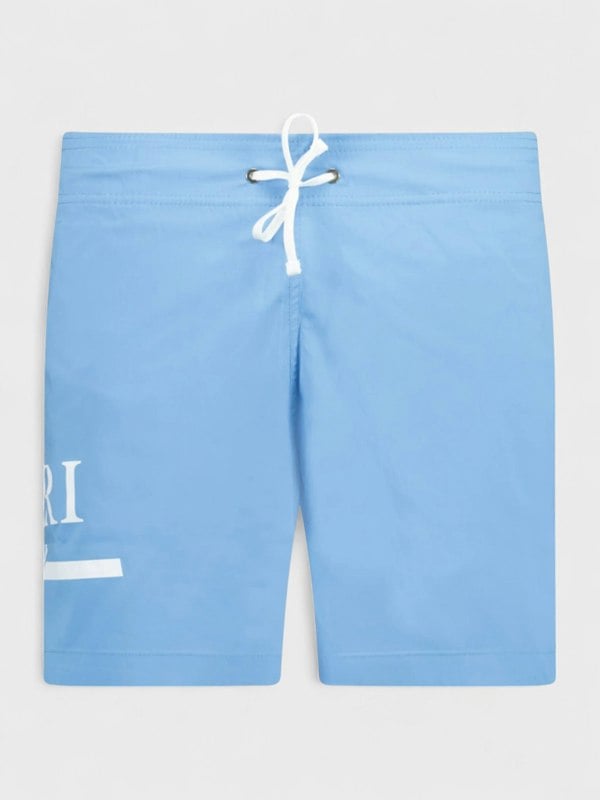 Amiri MA Bar Logo Swim Trunks Carolina Blue - Supplied FashionAmiri