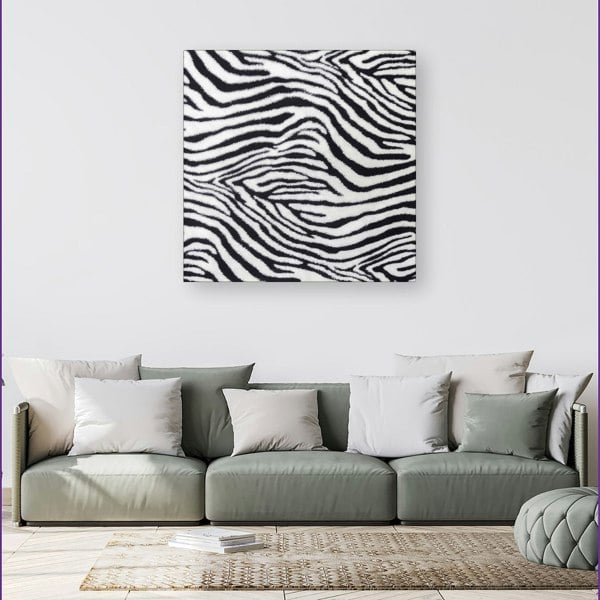 Warren Reed Zebra Texture Pattern Canvas