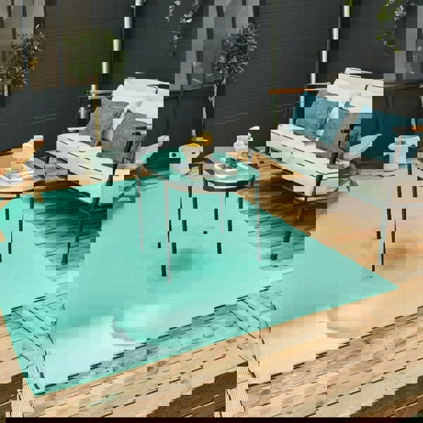 Urban Outdoor Rug Turquoise | Stylish Patio Decor | The Rugs