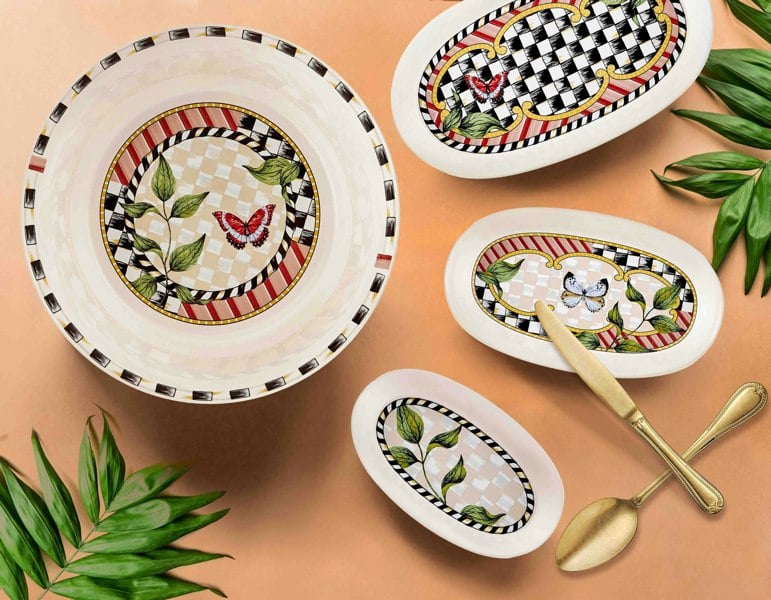 Rozi Jardin Collection Oval Serving Platters (Set of 2)