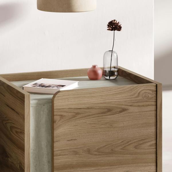 Decortie Bedside Table Soft-Close Door Storage Cabinet Modern Nightstand with Metal Legs Bedroom Space Saver