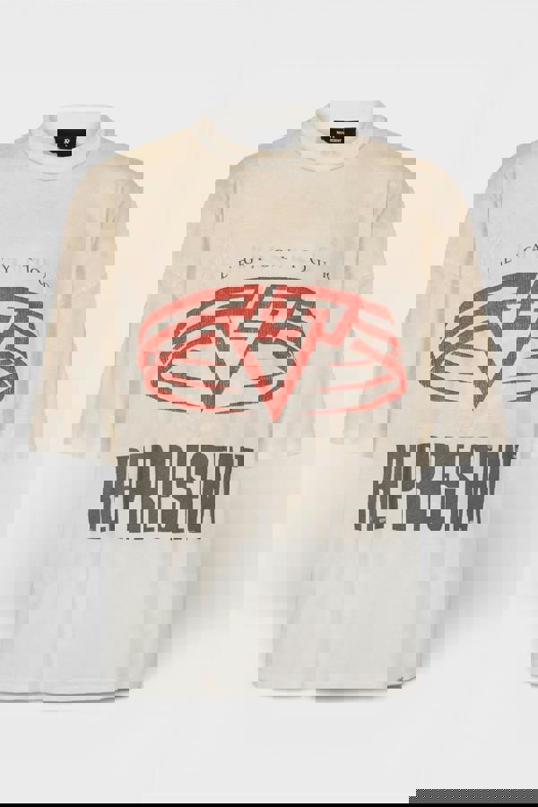 Represent Reversible  Men's Rep Living Legacy Oversized T-Shirt Washed Ecru