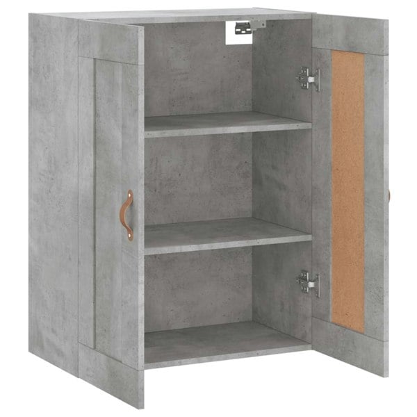 Berkfield Wall Mounted Cabinet Concrete Grey 69.5x34x90 cm Engineered Wood