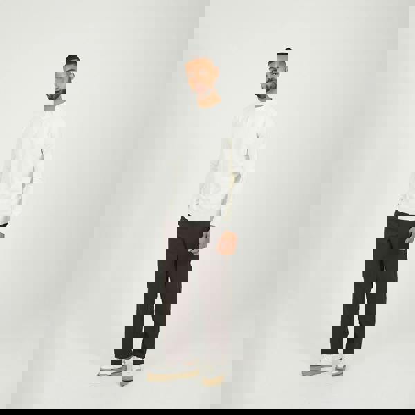 Brave Soul Off White Long Sleeve Knitted Polo - Off White Image 3