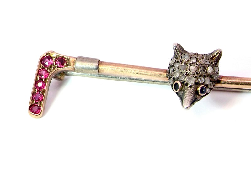 Edwardian gem set bar brooch