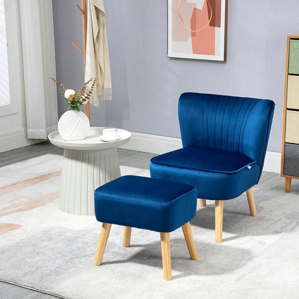 Accent Chair with Ottoman