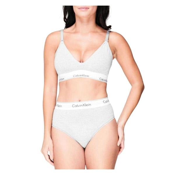 Calvin Klein Womens/Ladies Cotton Blend Bralette - Heather Grey - 