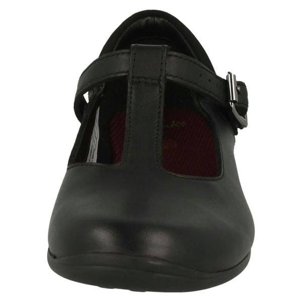 Clarks Girls Clarks T-Bar School Shoes Jamie Sky