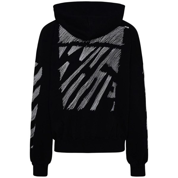 Off-White Scribble Diag Boxy Oversized Hoodie - Black