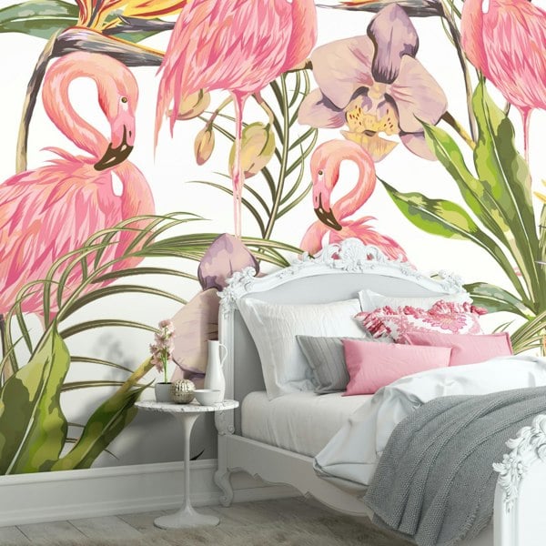 Origin Murals Paradise Flamingo - Watermelon