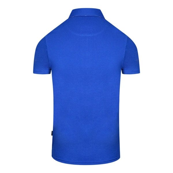 Aquascutum London Bold Logo Polo Shirt - Blue