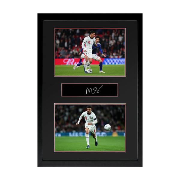 Morgan Rogers Signed England Plaque Iconic Frame