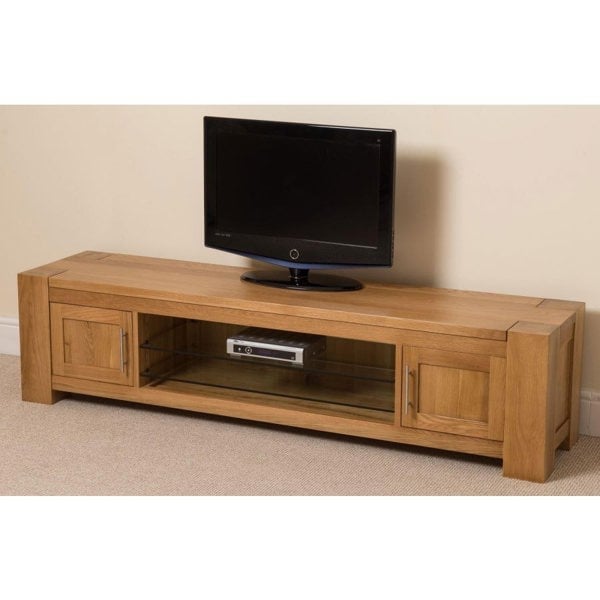That's Furniture Kuba Solid Oak Widescreen TV Unit with Storage