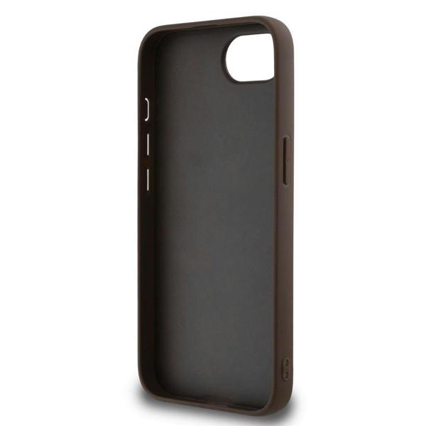 Guess PU 4G Metal Big Logo Case for iPhone 16e 6.1" Brown - GUHCPSE44GMGBR