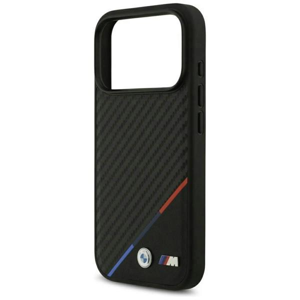 BMW M Carbon Tricolor Line Case with MagSafe for iPhone 17 Pro 6.3" Black - BMHMP17L23PUDTK
