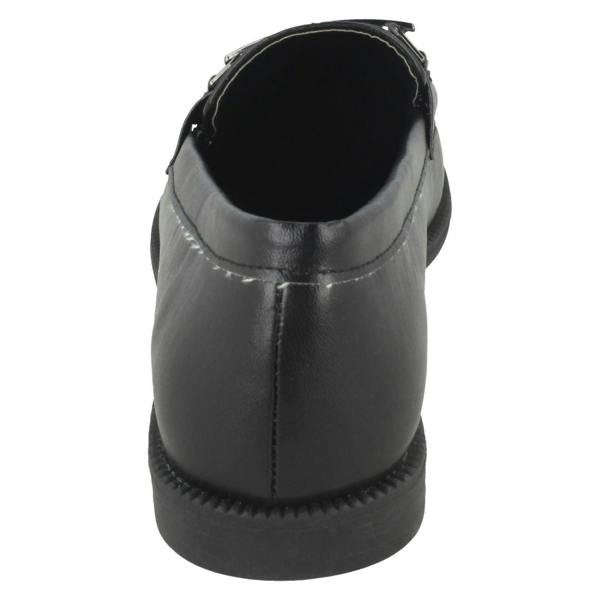 Down to Earth Ladies Down To Earth Black Loafers F80420