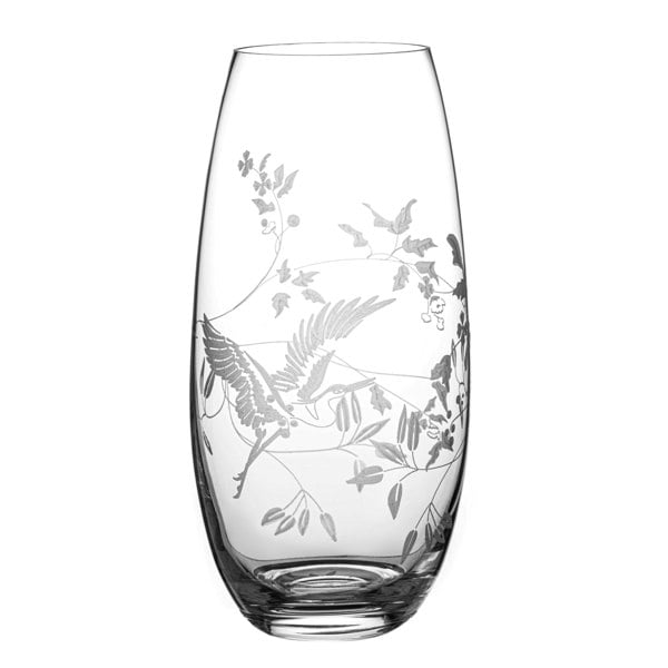 Diamante Flying Heron Barrel Vase - 25cm