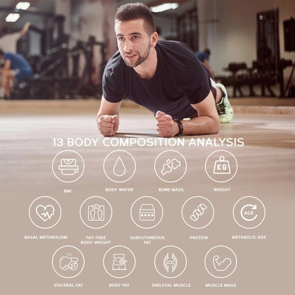 Get Fit Smart Bathroom Scales Digital Body Weighing Scale Connect IOS/Android