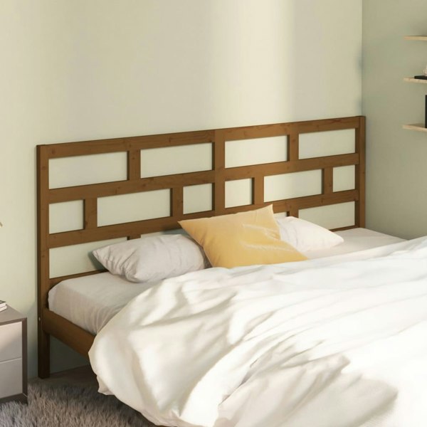 Berkfield Bed Headboard Honey Brown 206x4x100 cm Solid Wood Pine