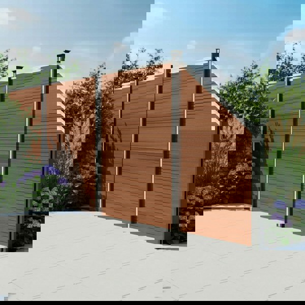 Monstershop Composite Angled Fence Panel - Brown