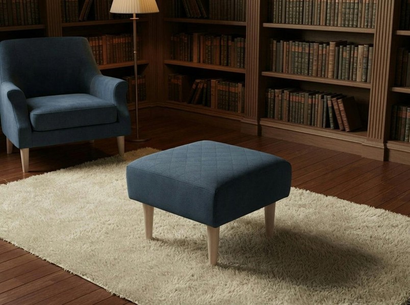ISTOOLS Premium Stitched Lid Ottoman Bench – Multi-Functional Coffee Table & Seating - 19 x 17 Inches (48 x 43cm)