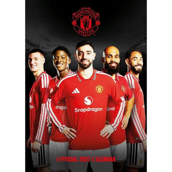 Manchester United FC A3 Calendar 2027, Wall Calendars, Month To View, Sports, Gift