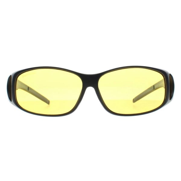 Montana Fit Over Glasses Night Driving Sunglasses MFO1 F Matte Black Yellow Polarized