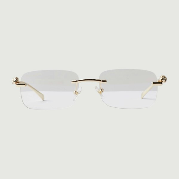 Panther Glasses - Gold / Clear - GVNMNT Clothing Co, European streetwear.