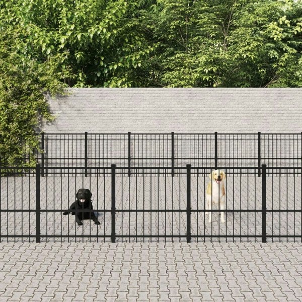 Berkfield Outdoor Dog Kennel Steel 65.86 m�__