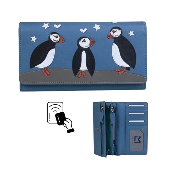 Mala Leather Lundi Puffins Leather Matinee Purse