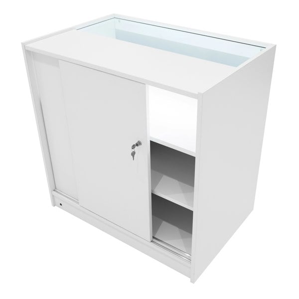 Monstershop Iris LED Shop Counter Set CM60 & 2 x B900 - White