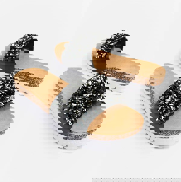 Dr Keller GLITZY Womens Slides Black