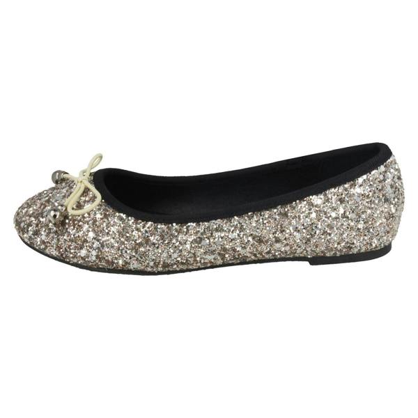 Spot On Girls Spot On Flat Glitter Ballerinas