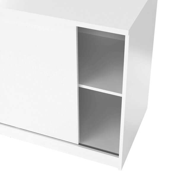 Wyld Haus Budapest White Wooden Storage Unit 1 Door 3 Drawers