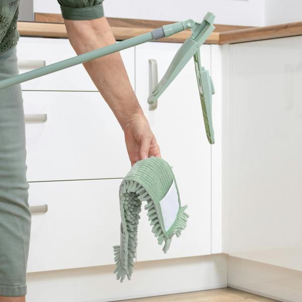JVL Chenille Mop Replacement Cleaning Pad - Green x 2