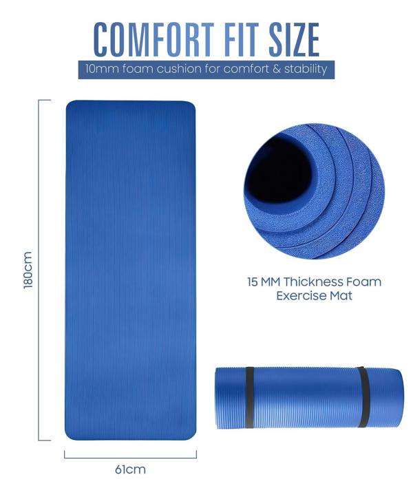 ROMIX Yoga Mat 15MM Black
