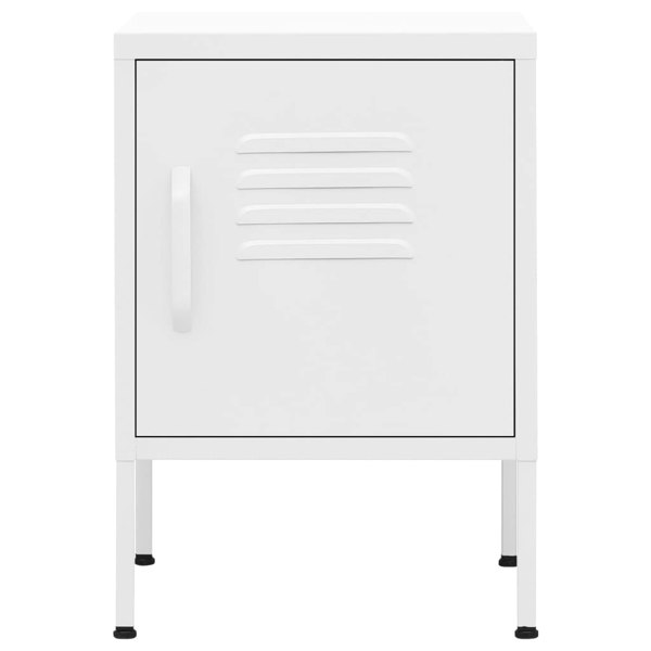 Berkfield Nightstand White 35x35x51 cm Steel
