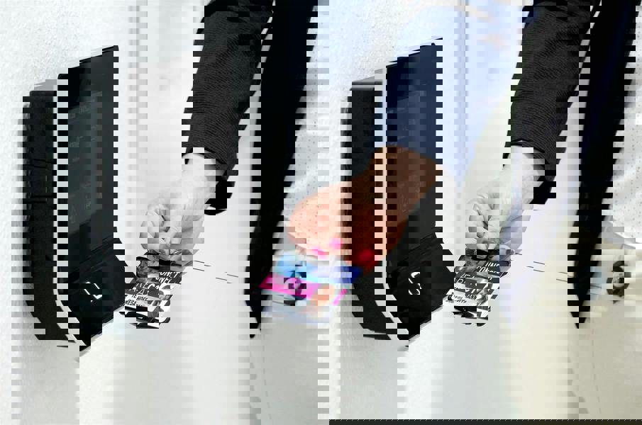 Durable Secure Retractable Clip Badge Reel for ID Cards & Keys | 10 Pack | Black