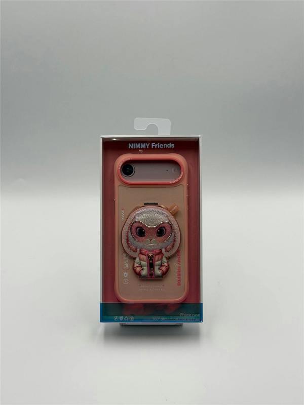 Nimmy Friends Nimmy Cool & Cute 2.0 Rabbit Case with MagSafe Stand for iPhone 17 Air 6.5" Pink - N-YJKM-CXZJZH-IP17-AIR-08