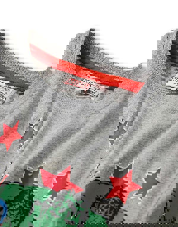 Marvel Boys Black Front Print Long Sleeve Long Leg Pyjama Set