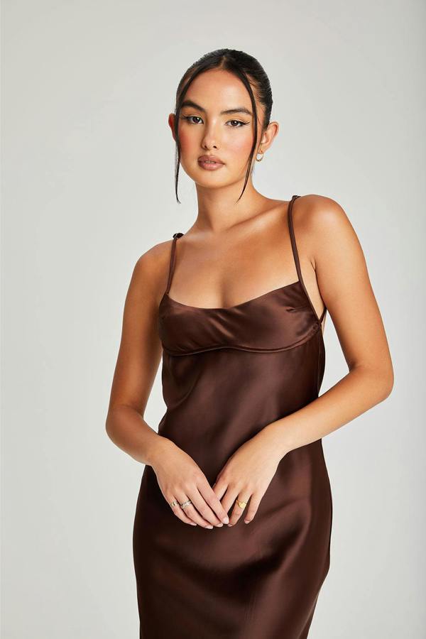 Urban Bliss Satin Underbust Midi Dress
