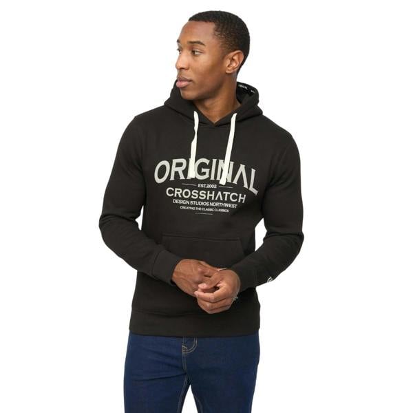 Crosshatch Mens Vintarge Hoodie - Black - 