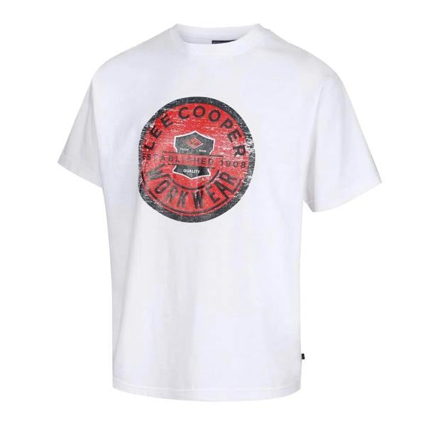 Lee Cooper Mens Graphic Print T-Shirt - White - 