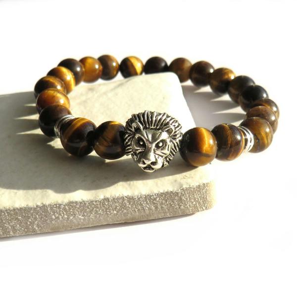 Aye Do Gifts Men's Tigers Eye Lion Bracelet