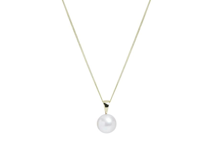 Sarah Layton Round Freshwater Pearl Pendant, 10-10.5mm - 9ct Yellow Gold - PD9YGR10
