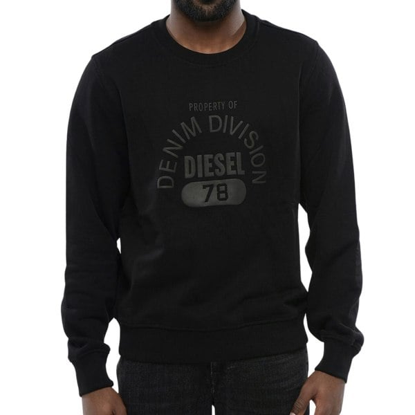 Diesel Denim Division Logo Black Sweatshirt - Nova Clothing