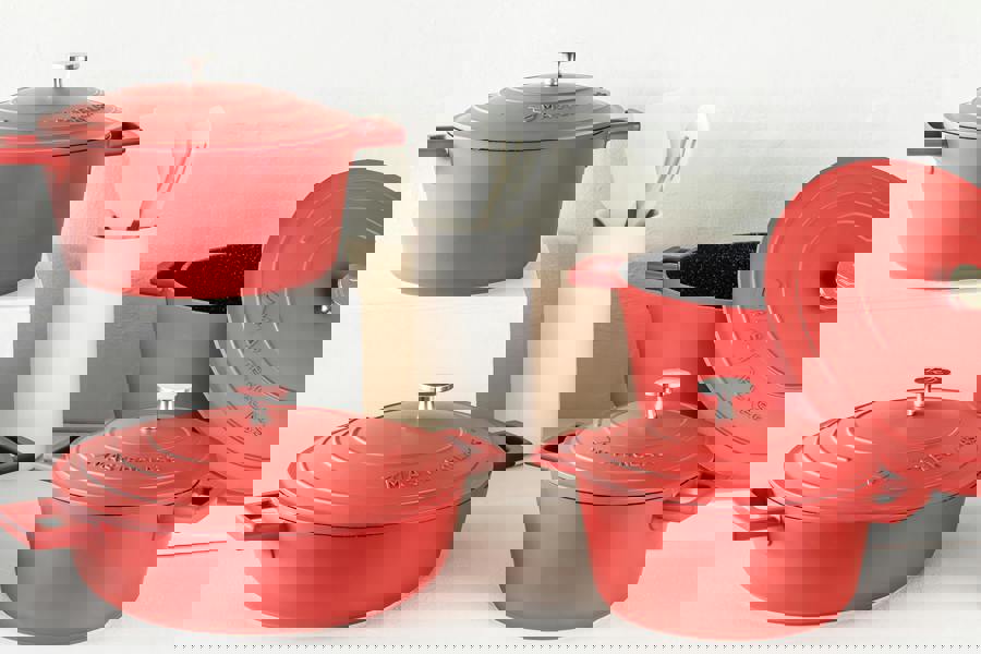 MasterClass Red Cast Aluminium Casserole Dish, 4L