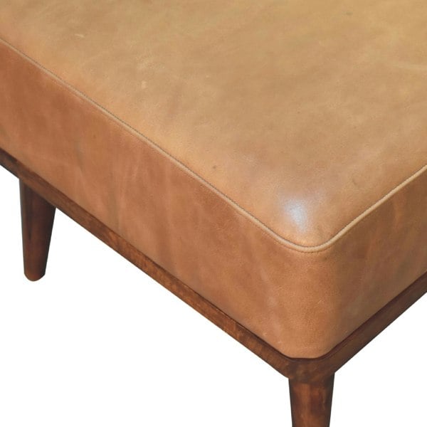 Artisan Furniture Tan Buffalo Leather Tan Footstool