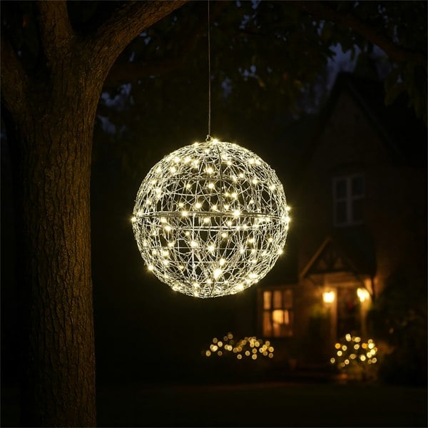 Xmas Hause 30CM Silver Christmas Hanging Ball